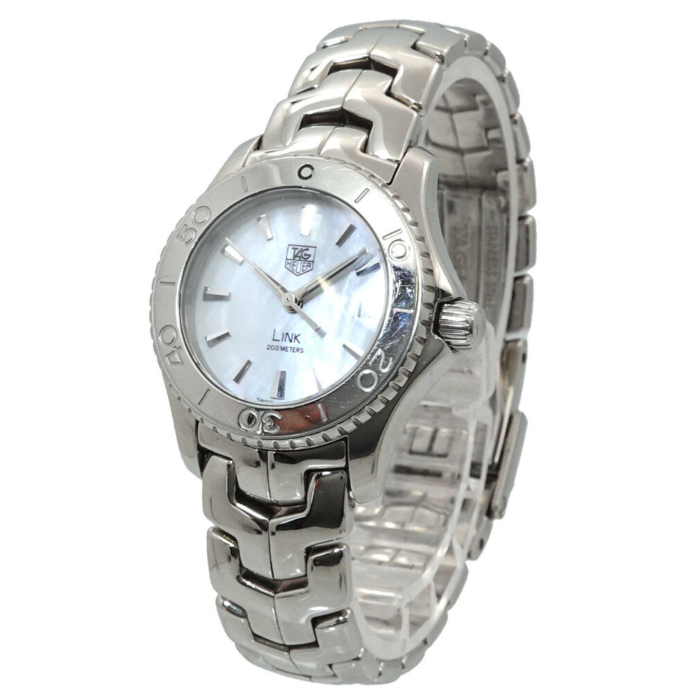 TAG Heuer Link WJ1313-0 Women's Watch, Date Display, White Shell, Quartz Move...
